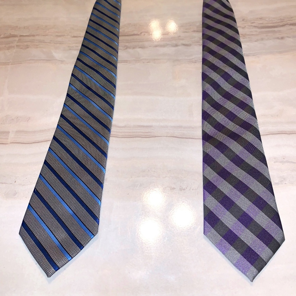 J. Ferrar Men's Narrow Modern Neck tie (Set of 2)